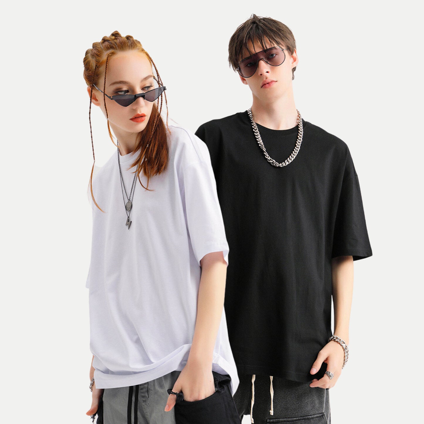 Oversized Deep Drop Shoulder Tee- Dark Gray