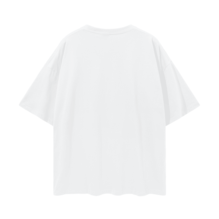 Oversized Deep Drop Shoulder Tee- Lucent White