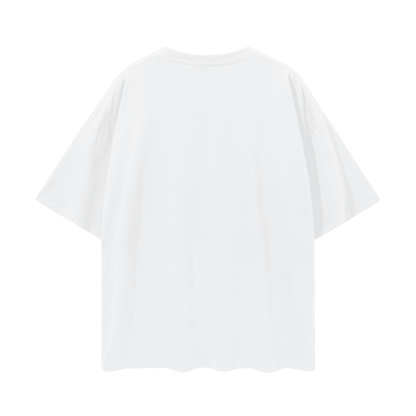 Oversized Deep Drop Shoulder Tee- Lucent White